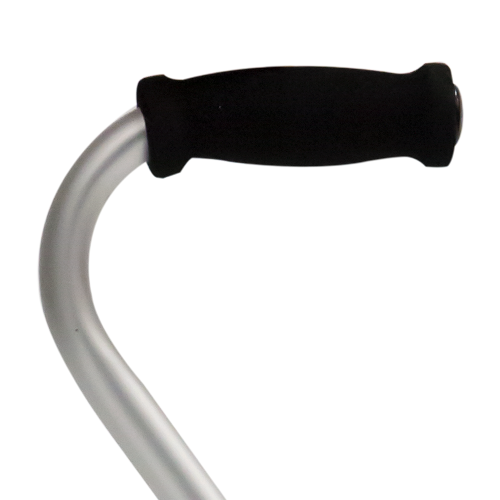 Bastón de Aluminio de 1 Apoyo - Cuello de Ganso - Negro