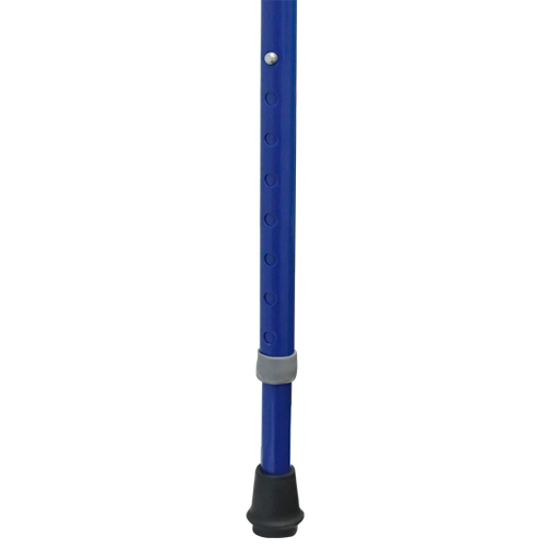 Bastón de Aluminio Esmaltado - Mango Curvo - Azul Brillante