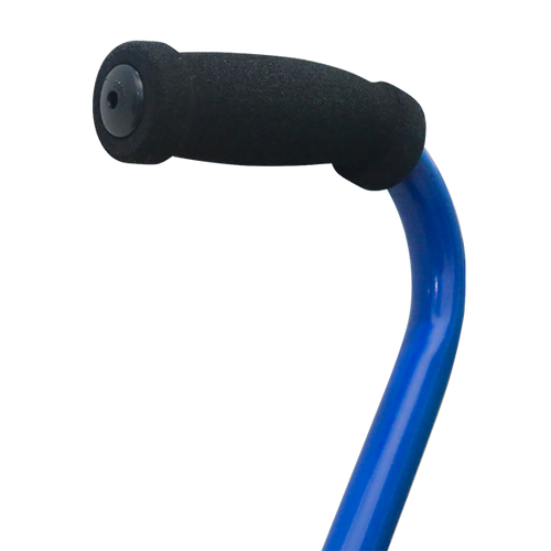 Bastón de Aluminio Esmaltado Mango Cuello de Ganso - Azul Brillante