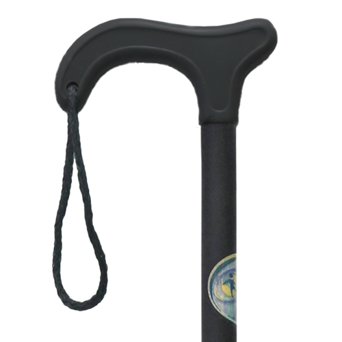 Bastón de Aluminio Esmaltado - Mango Alemán - Negro Mate Texturizado