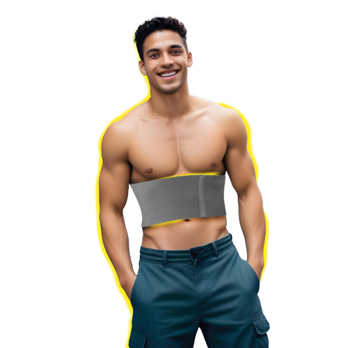  Faja Costal Elástica para Hombre con Doble Broche de Contactel , Unitalla