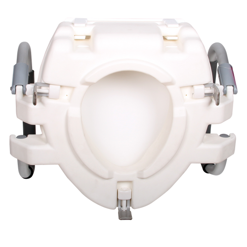 Incremento para Baño con Abertura Frontal y Seguro - Brazos Abatibles y Tapa