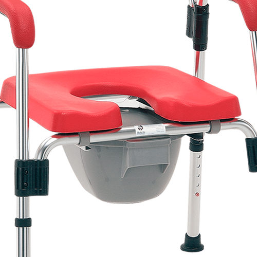 Cómodo para Ducha 4 en 1 Plegable con Respaldo - Rojo