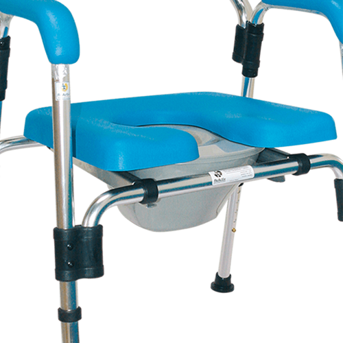 Cómodo de Aluminio para Ducha 4 en 1 Plegable con Respaldo - Azul