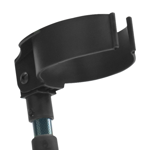 Muletas Canadienses de Aluminio - Adulto - Puño Ergonómico Ajustable - Azul