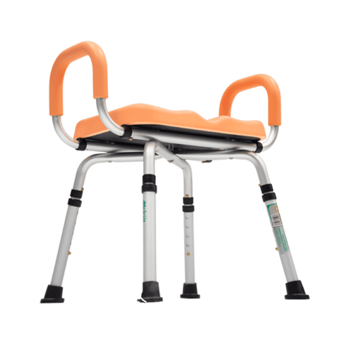 Banco para Ducha de Aluminio sin Respaldo y Descansabrazos Desmontable - Durazno