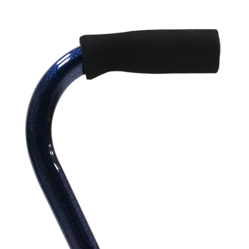 Bastón de Aluminio de 4 Apoyos de Lujo - Base Metálica - Azul Burbujas