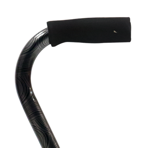 Bastón de Aluminio de 4 Apoyos de Lujo - Base Metálica - Gris Tornado