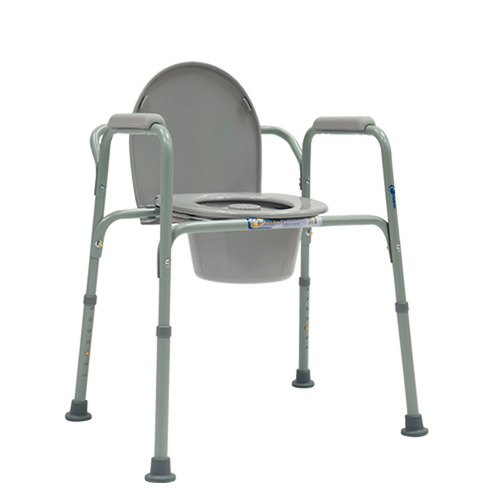 Cómodo de Acero con Respaldo - Gris