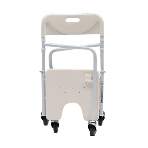 Silla Ducha con Ruedas de 4 pulgadas - Plegable - Blanca