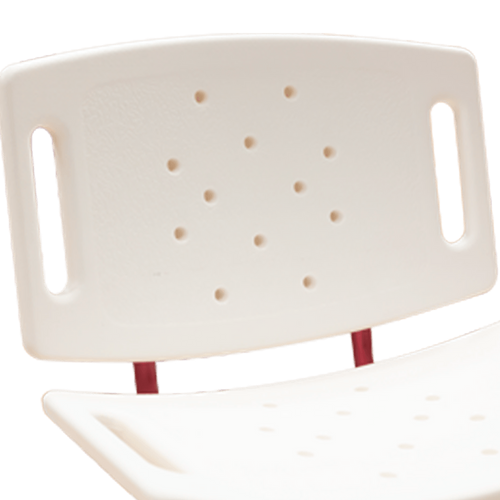 Banco para Ducha con Respaldo - Desarmable - Rojo Granate