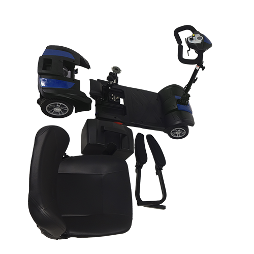 Scooter Compacto 4 Ruedas Desarmable - Azul