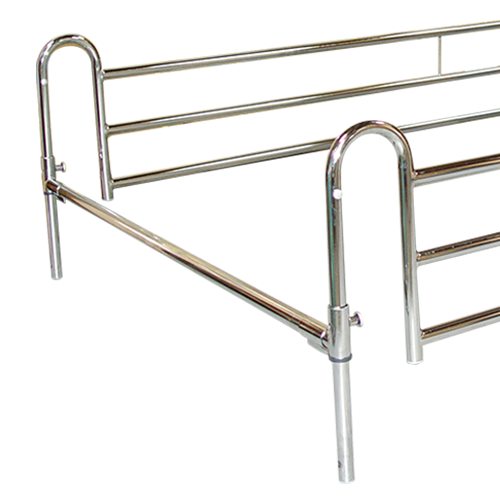 Barandal Telescópico Curvo para Cama Tipo Hospital Cromado 