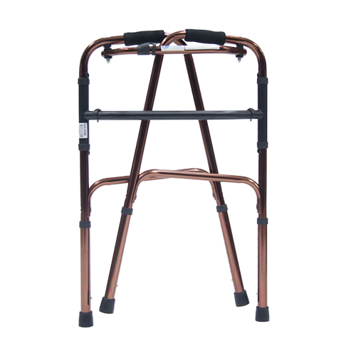 Andadera Doble Función de Aluminio con Soporte Frontal Sencillo - Color Bronce