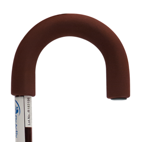 Bastón de Aluminio de 1 Apoyo Mango Curvo Acojinado - Bronce