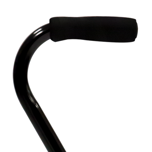 Bastón de Aluminio de 4 Apoyos Base Metálica - Negro