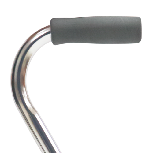 Bastón de Aluminio de 1 Apoyo Mango Cuello de Ganso - Acabado Brillante