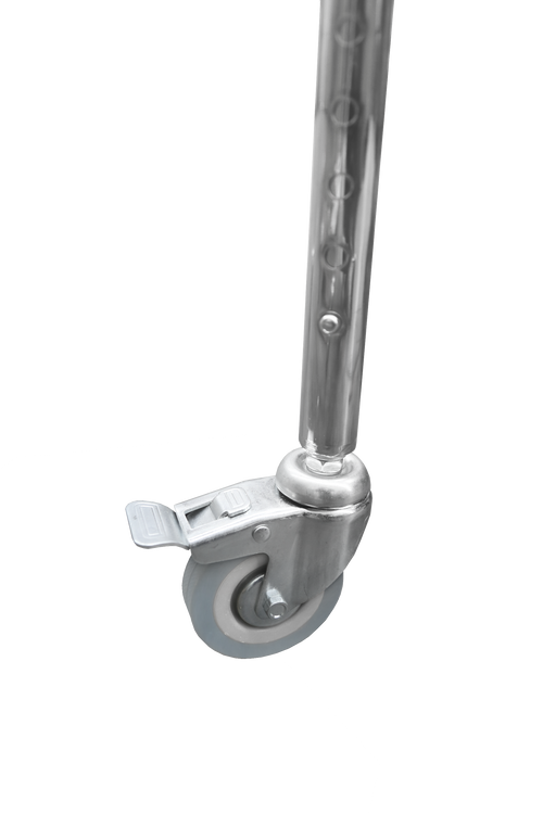 Cómodo Plegable de Acero con Ruedas - Cromado