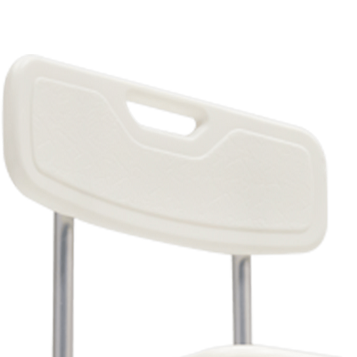 Banco para Ducha de Aluminio con Respaldo - Desarmable - Blanco