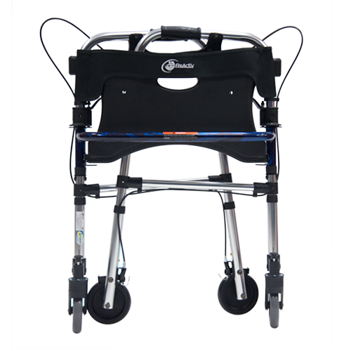 Andadera de Aluminio de Super Lujo con Asiento y Frenos - Color Azul