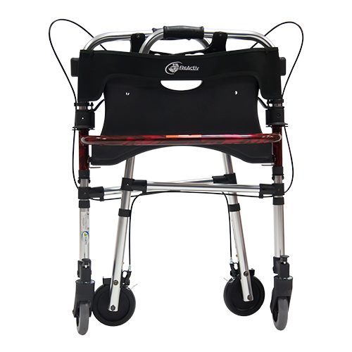 Andadera de Aluminio de Super Lujo con Asiento y Frenos - Color Roja