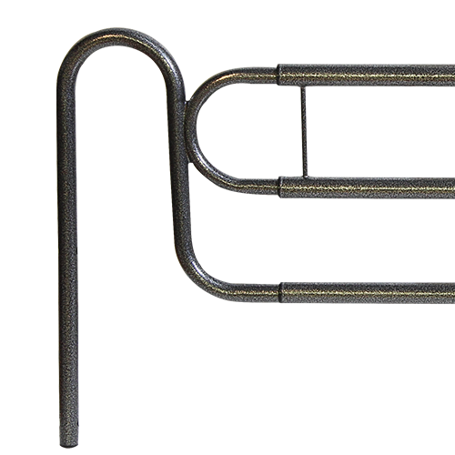 Barandal Telescópico Curvo para Cama Tipo Hospital - Martillado Silver Vein 