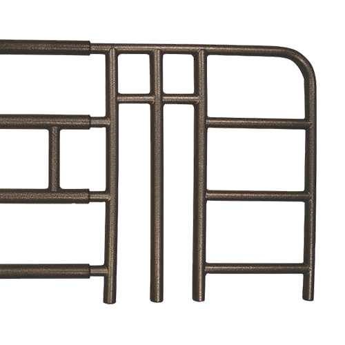 Barandal Telescópico Reticular para Cama Tipo Hospital - Martillado Silver Vein 