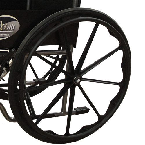 Silla de Ruedas  con Brazos Fijos - Descansapies Abatibles/Desmontables - Platinum Vein