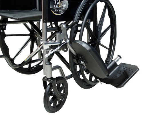 Silla de Ruedas  con Brazos Fijos y Elevapiernas Abatibles y Desmontables  - Rueda Mag - Platinum Vein