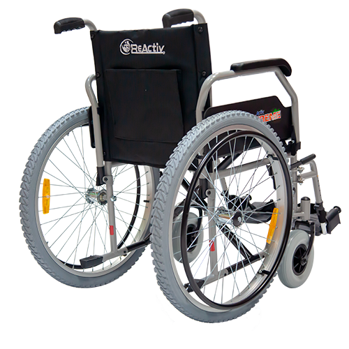 Silla de Ruedas Xtreme con Brazos FlipUp y Descansapies Abatibles y Desmontables - 18 pulgadas - Neumática - Bruma