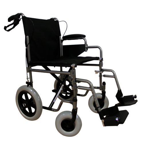 Silla de Ruedas  de Traslado con Brazos Desmontables y Freno Maneral - Platinum Vein