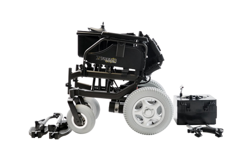 Silla de Ruedas Eléctrica de Aluminio Xtreme Power - 19 pulgadas - Negro Mate