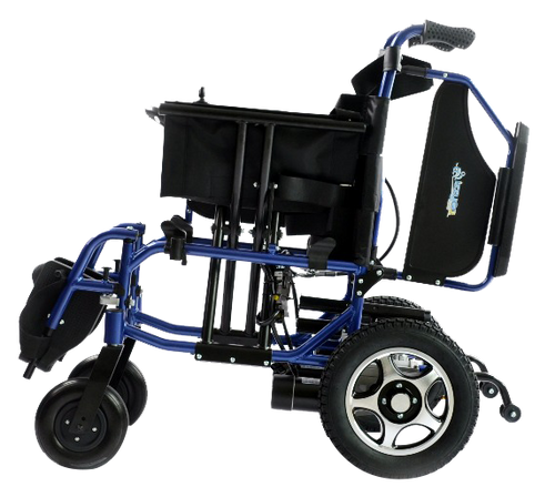 Silla de Ruedas Eléctrica de Aluminio izzyGo - 19 pulgadas - Azul