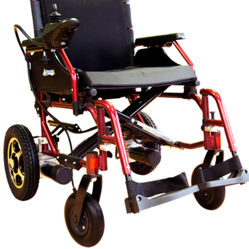 Silla de Ruedas Eléctrica de Aluminio izzyGo - 19 pulgadas - Roja