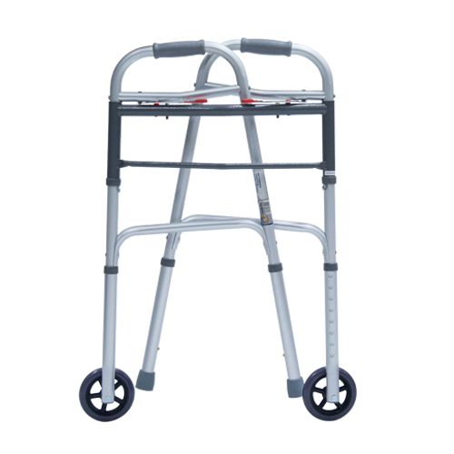 Andadera Premium de Aluminio Plegable - con Ruedas - Gris