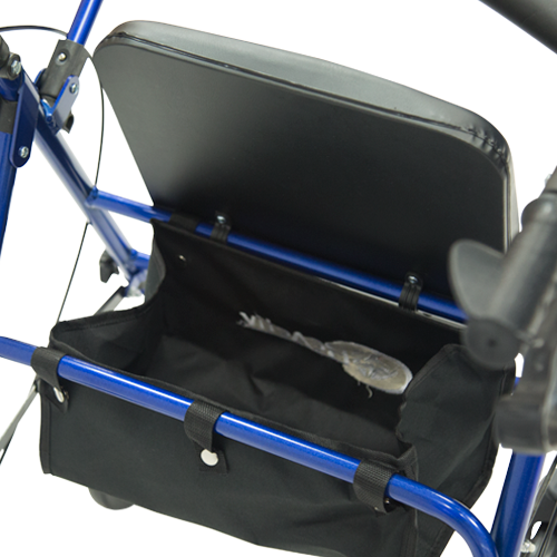 Andadera Rollator de Aluminio Ultra Compacta de Lujo con Ruedas - Azul Brillante