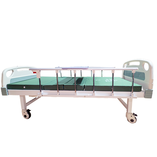 Cama Hospitalaria Manual  de 2 Funciones con Manivelas, Piecera y Cabecera de ABS Desmontables