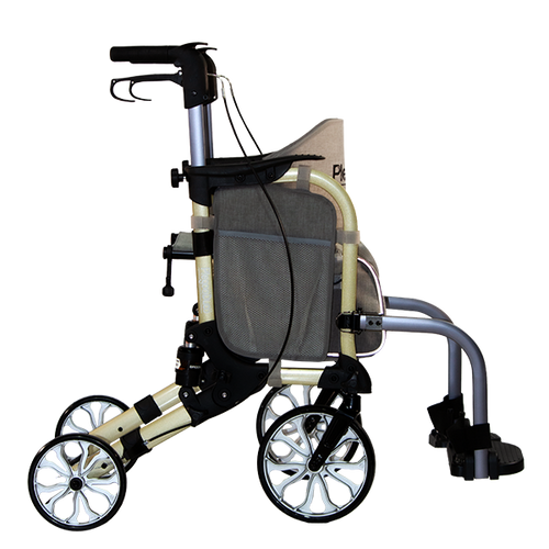  Rollator de Aluminio Híbrida, Color Champagne