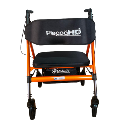  Rollator Bariátrica de Aluminio, Color Naranja Brillante