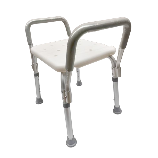  Banco para Ducha ReActiv de Aluminio sin Respaldo y con Brazos Desarmables, Blanco