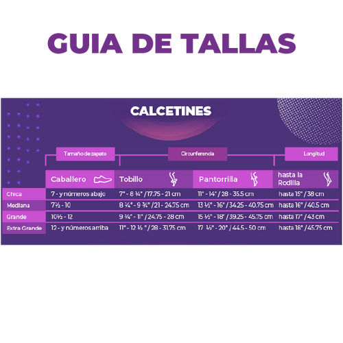 Calcetín para Pie Diabético a la Rodilla Suave Compresión 8-15 mmHg Color Blanco - MD 