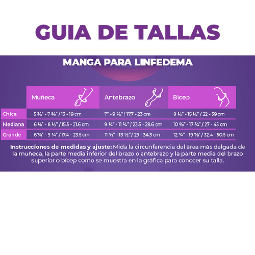 Manga para Linfedema Firme Compresión 20-30 mmHg Color Beige - CH