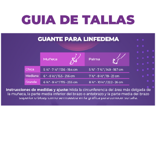 Guante para Linfedema Moderada Compresión 15-20 mmHg Color Beige - MD