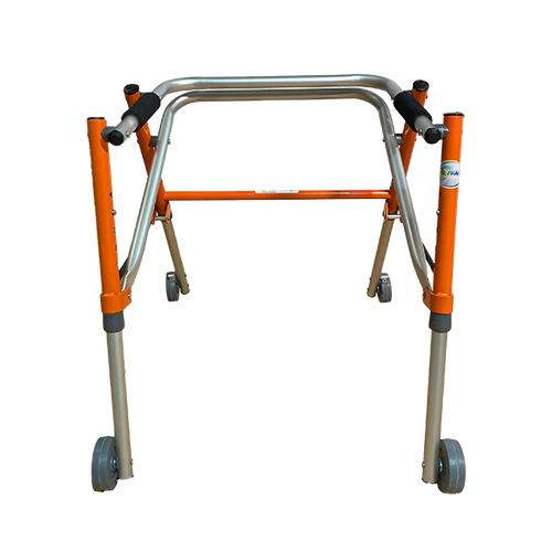 Andador Posterior Infantil con Ruedas, Naranja