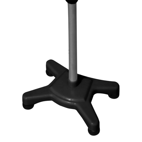 Bastón de Aluminio de 4 Apoyos - Mango Cuello de Ganso - Base Plástica Negra