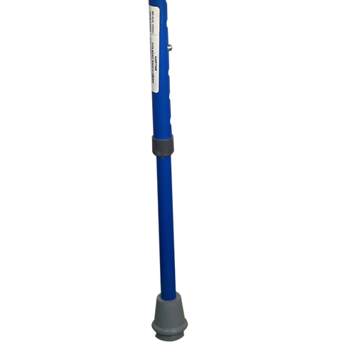 Bastón de Aluminio Esmaltado - Mango Alemán - Azul Brillante