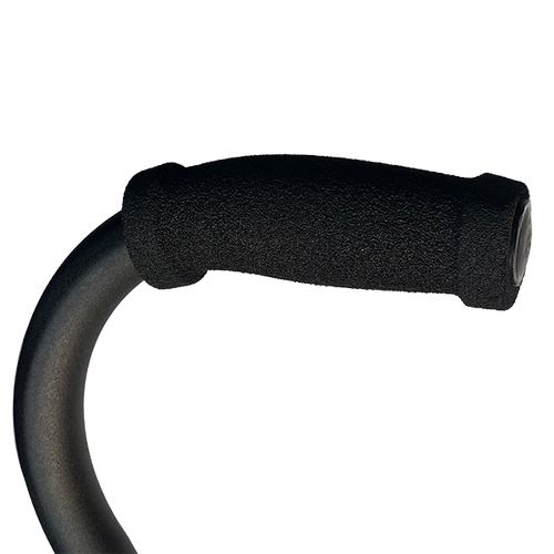 Bastón de Acero 4 Apoyos Bariátrico Base GD - Negro Texturizado