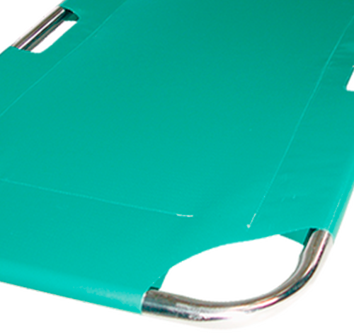 Camilla para Rescate - Plegadiza con Lona Verde - Cromada