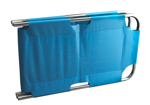 Camilla para Rescate - Plegadiza con Lona Azul - Cromada