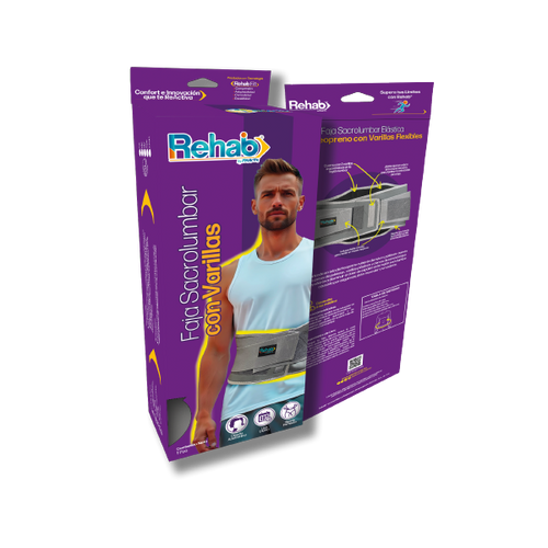  Faja Sacrolumbar Elástica de Neopreno con Varillas Flexibles , Gd